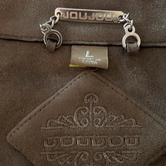 JouJou suede jacket, brown, size Large. Fully lined. - Picture 12 of 13
